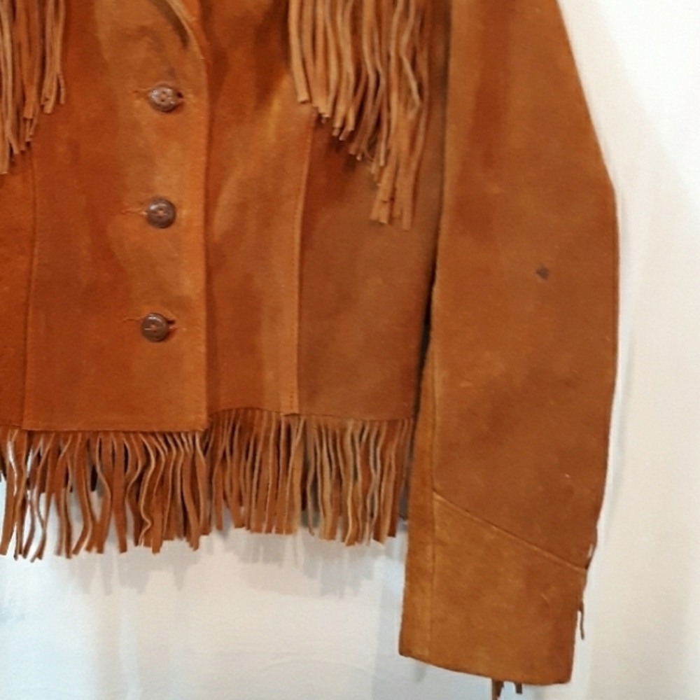 Vintage Schott NYC Western Fringe Suede Coat - Picture 9 of 9